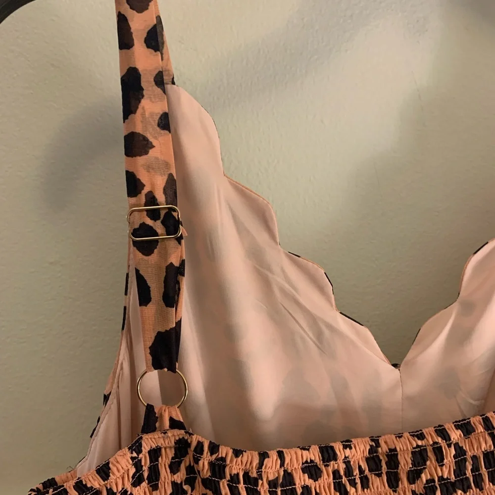 Blush leopard tiered maxi dress - Picture 4 of 7
